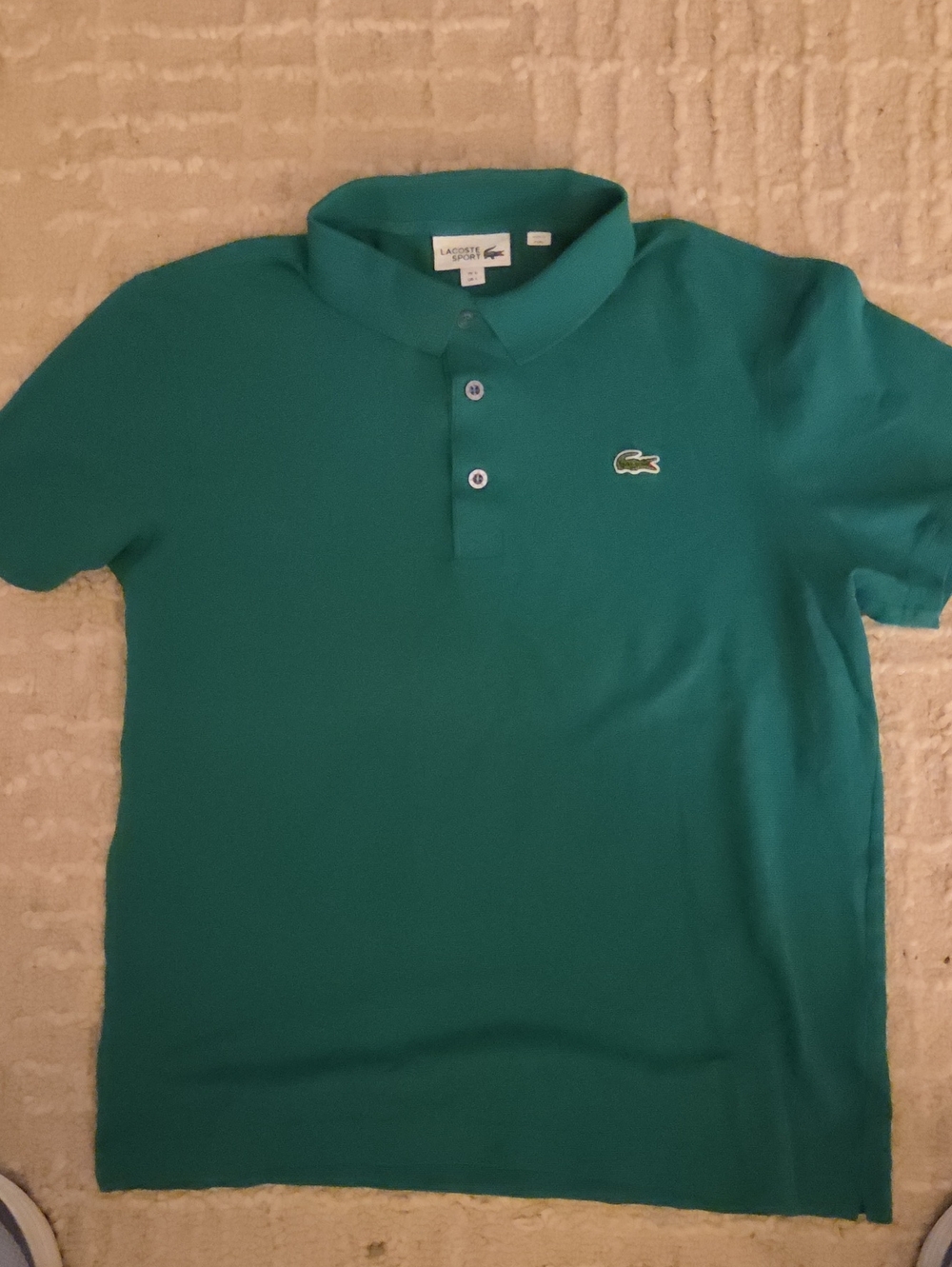 Lacoste Sport Men's Short Sleeve Polo Shirt Green Size 5/L